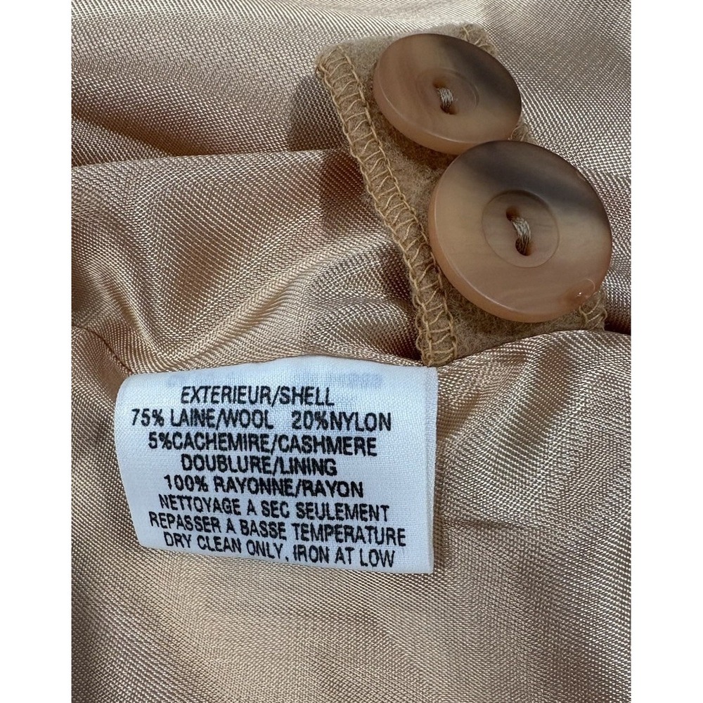 Vintage Tribal Sportswear Camel Wool Cashmere Safari Blazer Jacket Women's Sz 14 - Picture 6 of 13